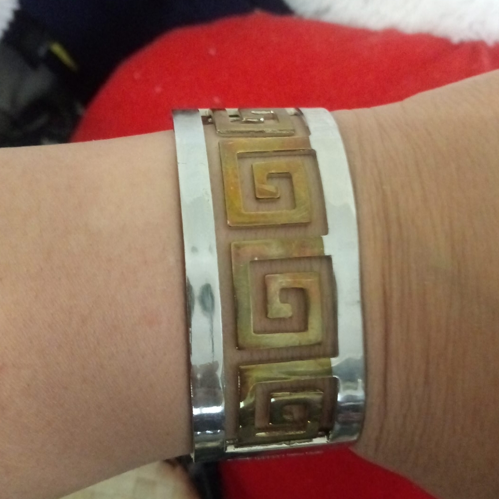 Gold and silver bracelets